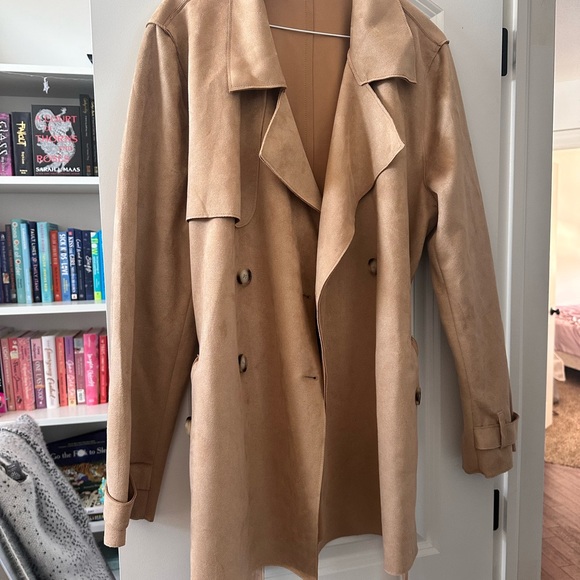 Forever 21 + | Tan Trench Coat | Women’s Large - XL - Picture 6 of 11